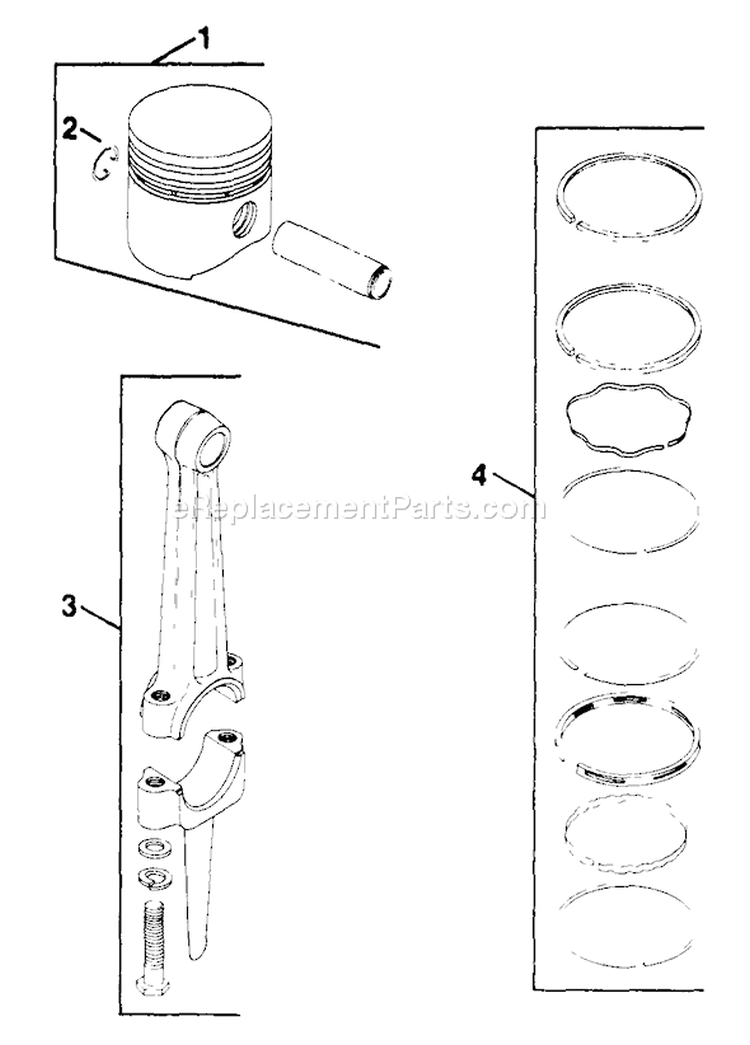 Page P Diagram and Parts List for K361-23100  Kohler Engine