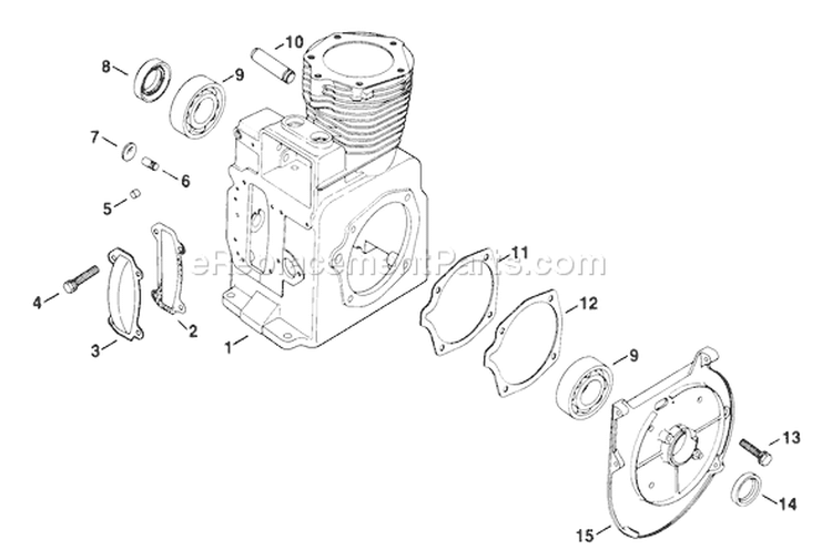 Page F Diagram and Parts List for K361-23100  Kohler Engine