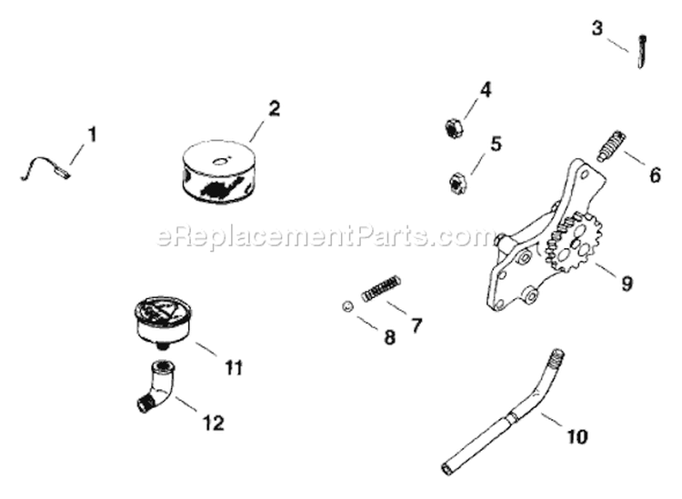Page T Diagram and Parts List for K482-9005A  Kohler Engine