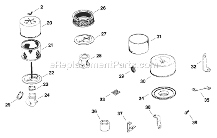 Page B Diagram and Parts List for K482-9017A  Kohler Engine