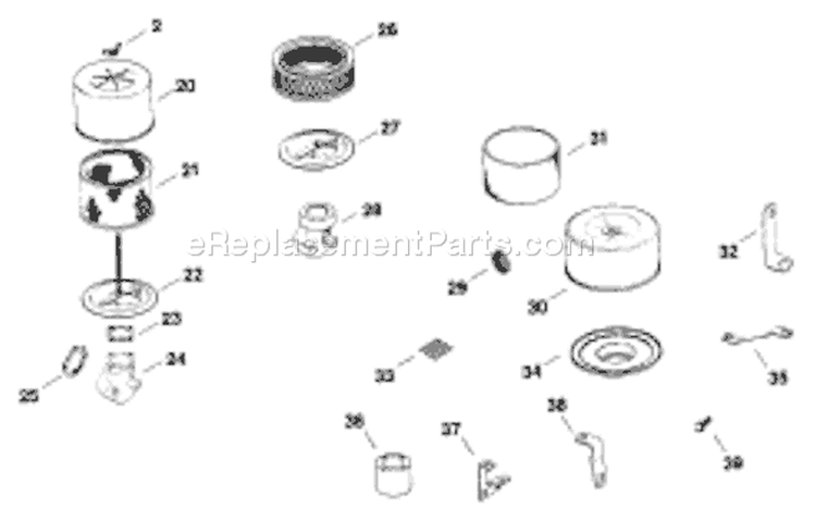 Page A Diagram and Parts List for K532-13115A  Kohler Engine