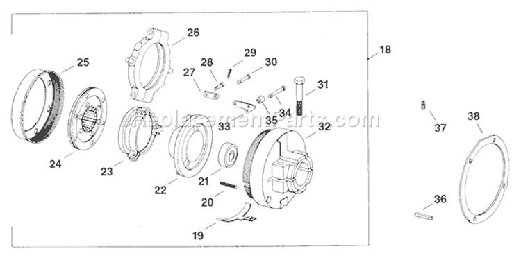 Page H Diagram and Parts List for K532-53135  Kohler Engine