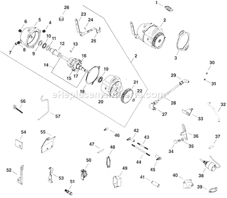 Page R Diagram and Parts List for K482-35144  Kohler Engine