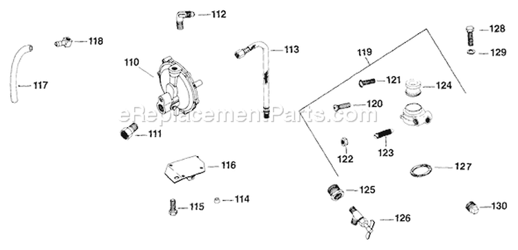 Page H Diagram and Parts List for K582-13177A  Kohler Engine