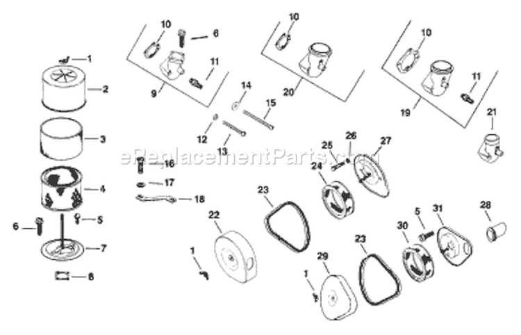 Page A Diagram and Parts List for K582-36381  Kohler Engine