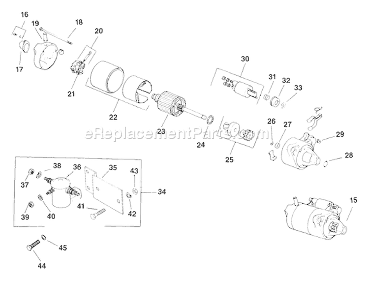 Page L Diagram and Parts List for K582-36358  Kohler Engine