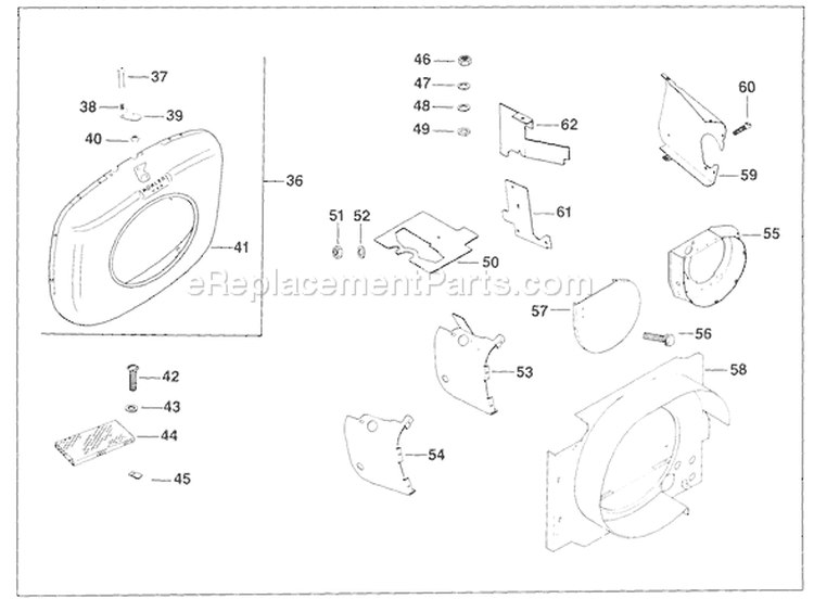 Page B Diagram and Parts List for K582EP-36396  Kohler Engine