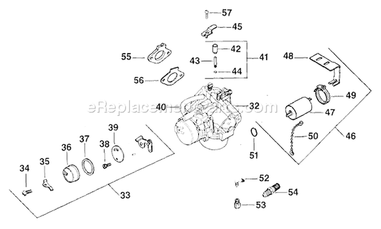 Page E Diagram and Parts List for K582EP-36396  Kohler Engine