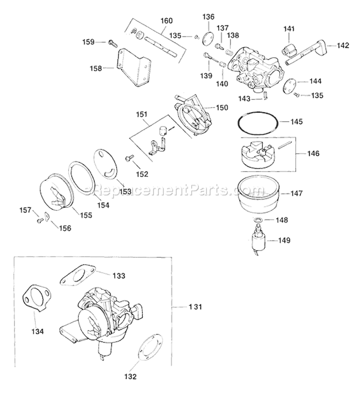 Page G Diagram and Parts List for K582-36242  Kohler Engine
