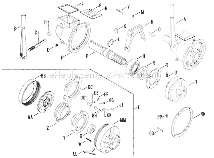Page J Diagram and Parts List for K660-33110  Kohler Engine