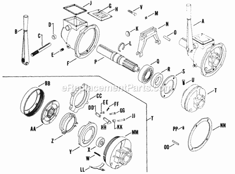 Page J Diagram and Parts List for K662-33431  Kohler Engine