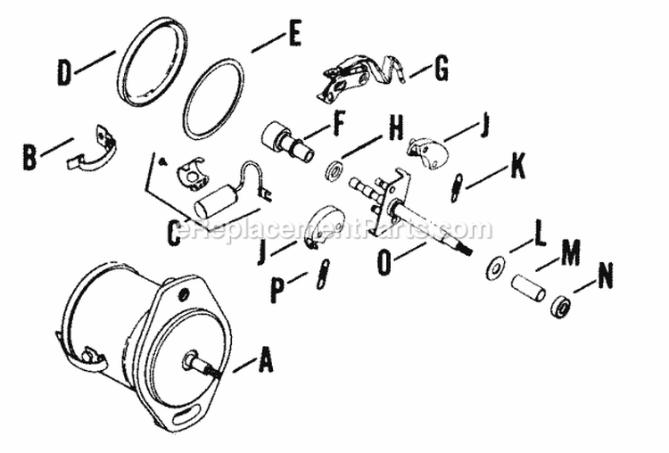 Page X Diagram and Parts List for K662-3950  Kohler Engine