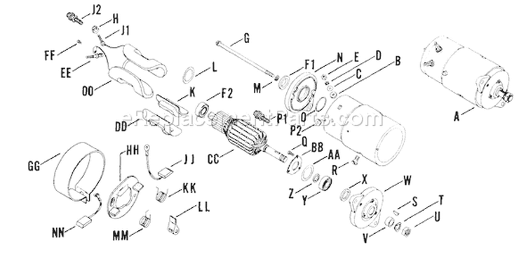 Page Q Diagram and Parts List for K660-33110  Kohler Engine