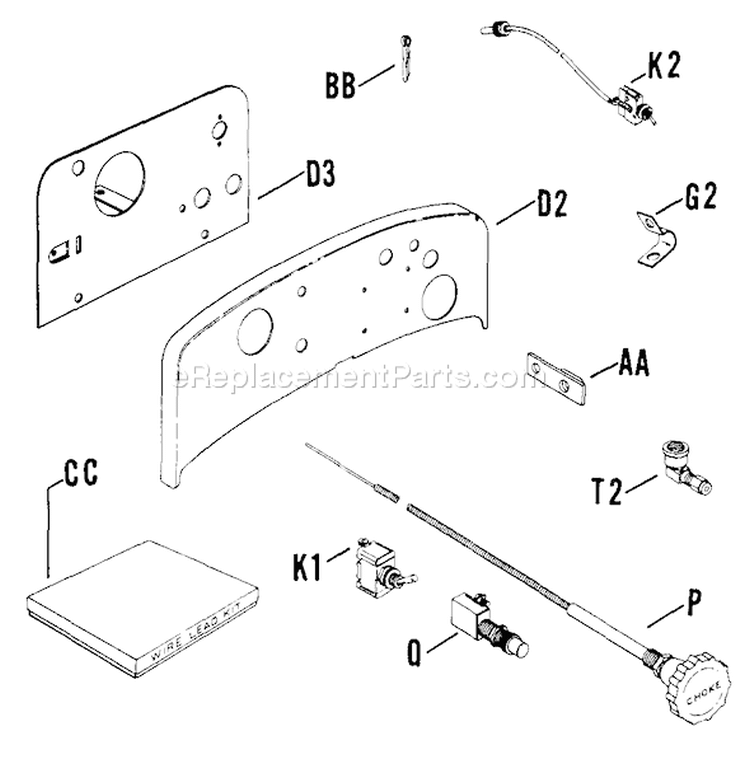 Page AA Diagram and Parts List for K660-33110  Kohler Engine