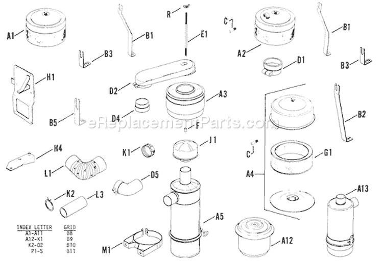 Page A Diagram and Parts List for K660-33110  Kohler Engine