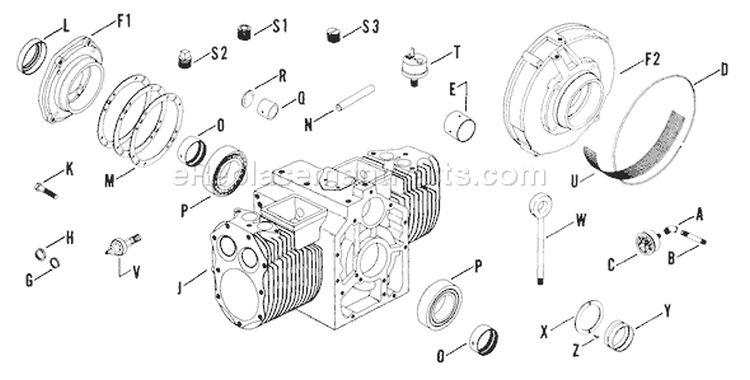 Page K Diagram and Parts List for K660-33110  Kohler Engine