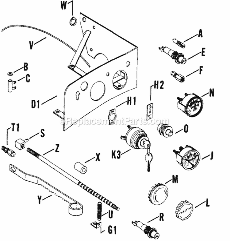 Page Z Diagram and Parts List for K662-3971  Kohler Engine