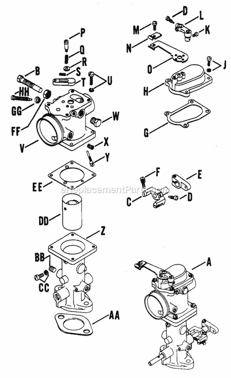 Page F Diagram and Parts List for K660-33191  Kohler Engine
