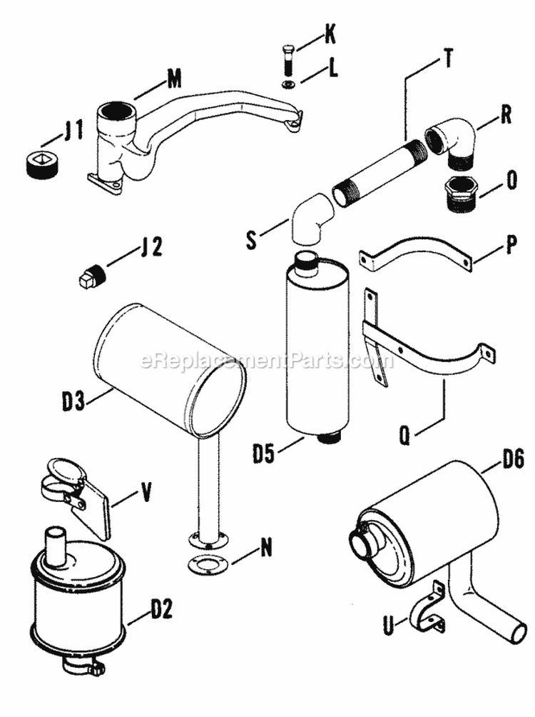 Page S Diagram and Parts List for K662-3971  Kohler Engine