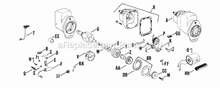 Page Y Diagram and Parts List for K662-3971  Kohler Engine