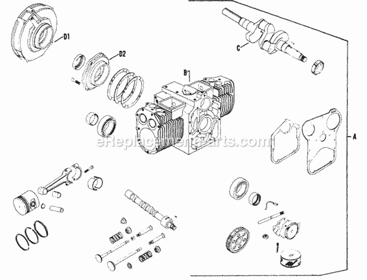 Page AE Diagram and Parts List for K662-3971  Kohler Engine