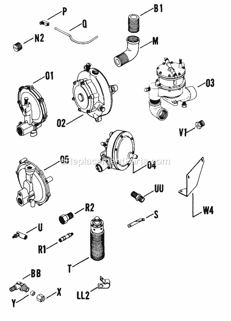 Page I Diagram and Parts List for K662-3971  Kohler Engine