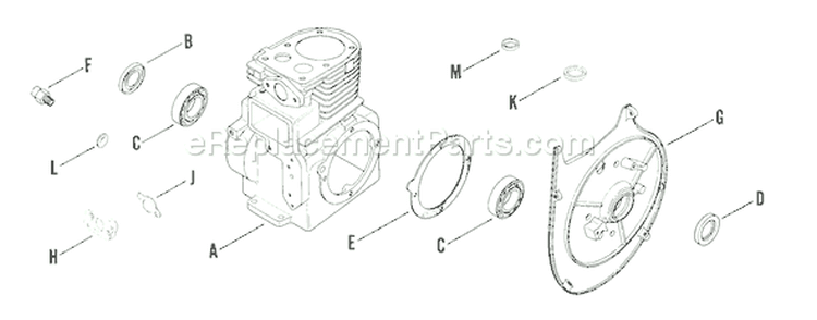 Page H Diagram and Parts List for K91-27137  Kohler Engine