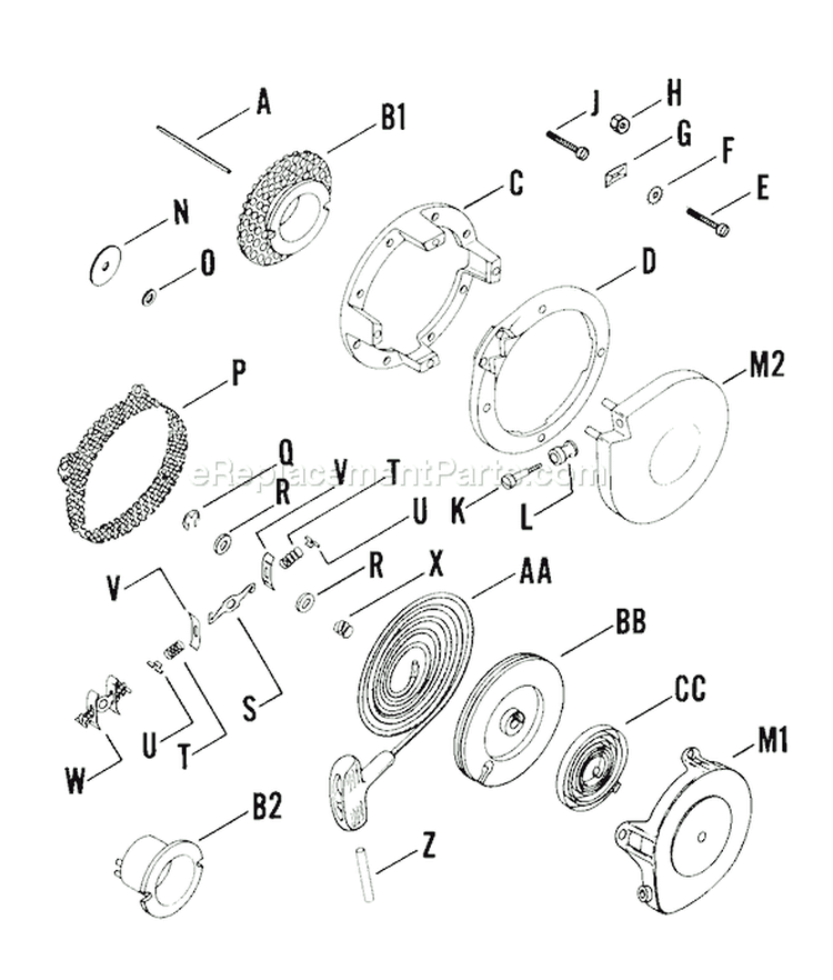 Page S Diagram and Parts List for K91-31315  Kohler Engine