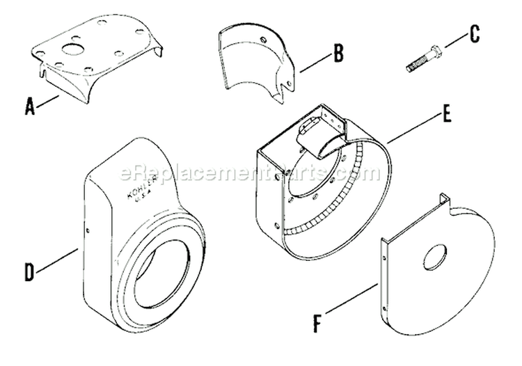 Page C Diagram and Parts List for K91-31393  Kohler Engine
