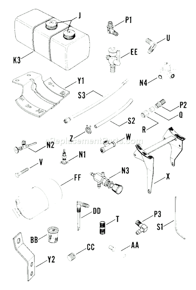 Page N Diagram and Parts List for K91-31516  Kohler Engine