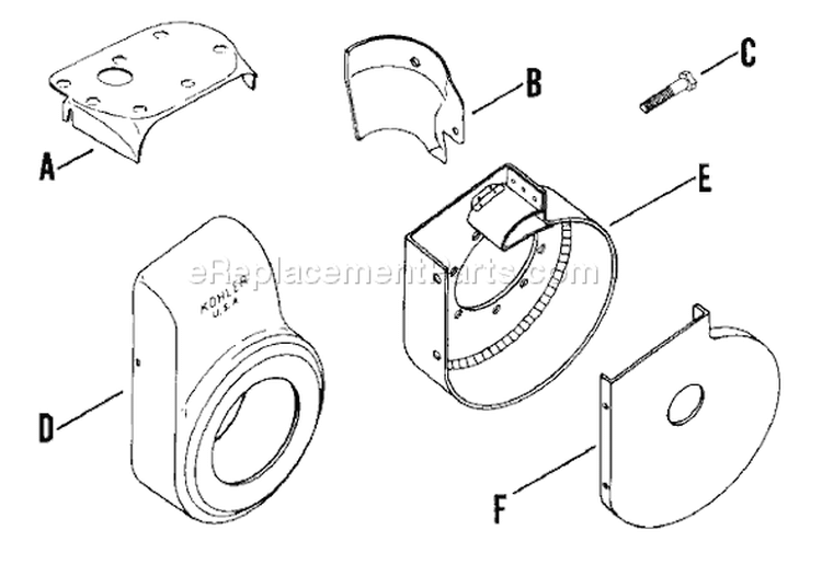 Page B Diagram and Parts List for K91-31727  Kohler Engine