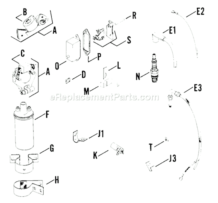 Page S Diagram and Parts List for K91-31872  Kohler Engine