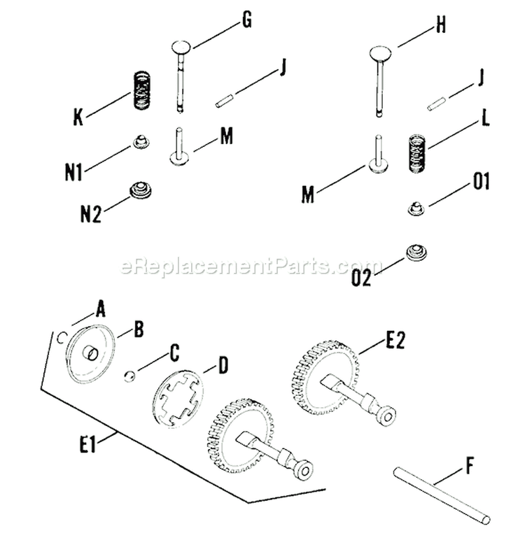 Page E Diagram and Parts List for K91-2694  Kohler Engine