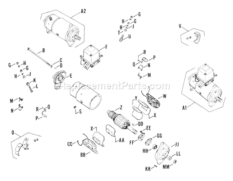 Page M Diagram and Parts List for K91-27199  Kohler Engine