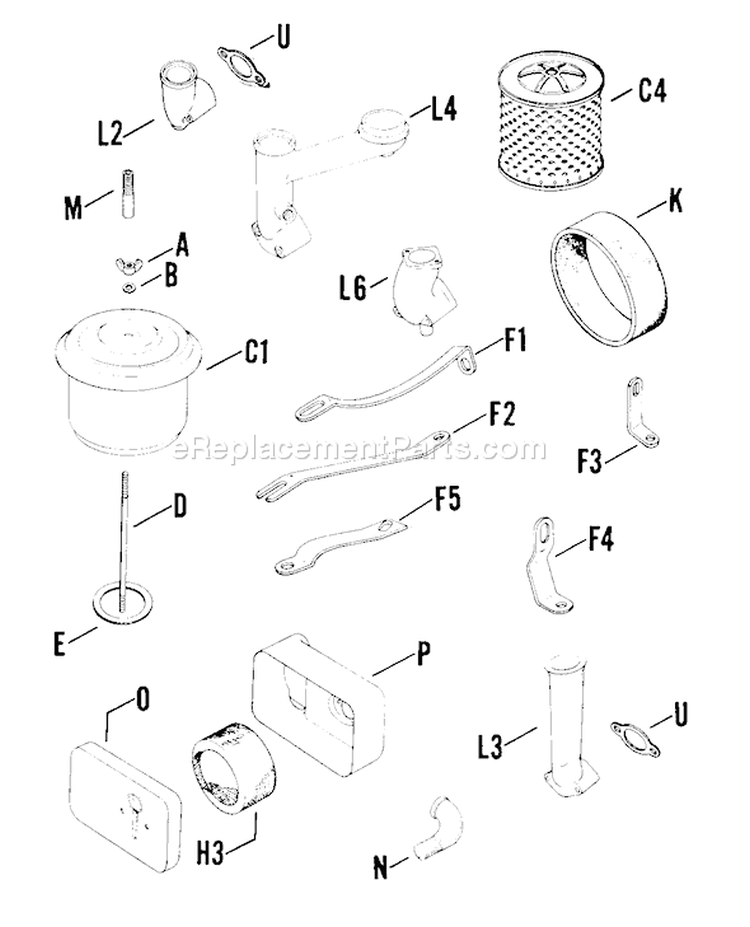 Page B Diagram and Parts List for K91-27199  Kohler Engine