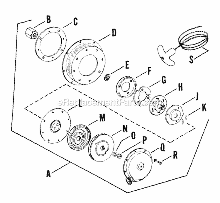 Page U Diagram and Parts List for K91-4002C  Kohler Engine