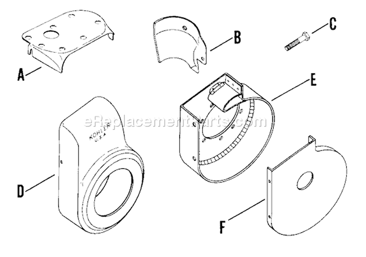 Page C Diagram and Parts List for K91-27199  Kohler Engine