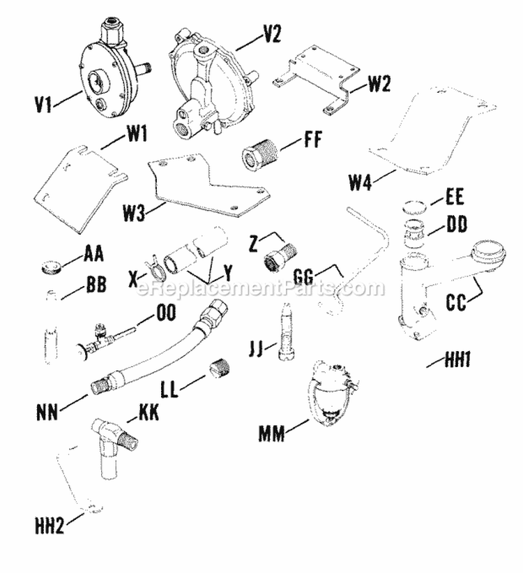 Page E Diagram and Parts List for K91-4013D  Kohler Generator