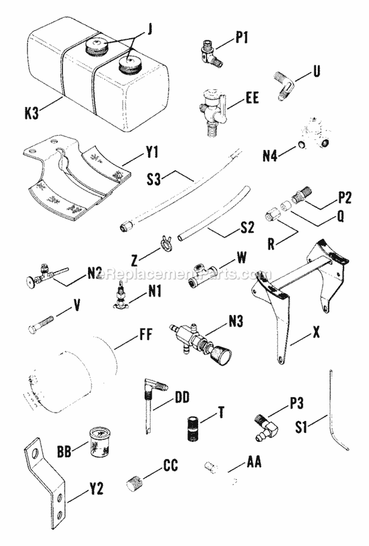 Page O Diagram and Parts List for K91-4011D  Kohler Generator