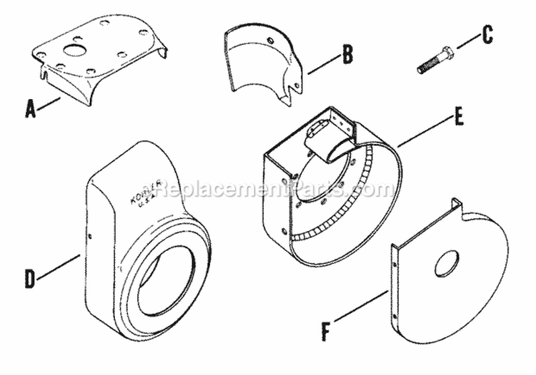 Page C Diagram and Parts List for K91-4011D  Kohler Generator