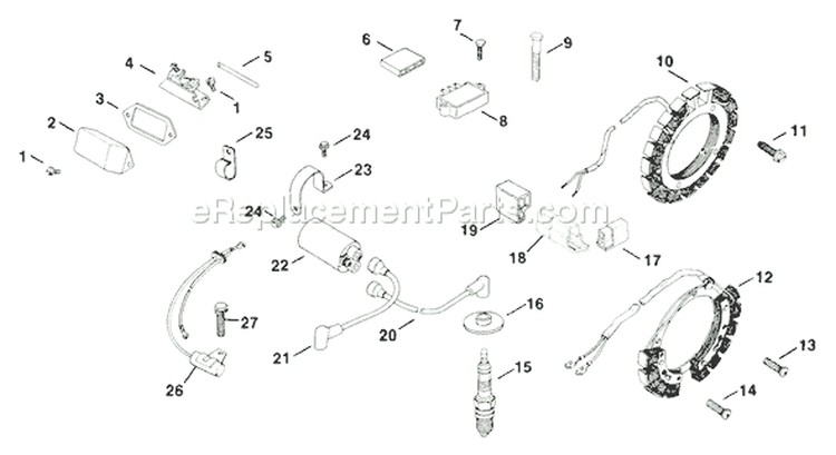 Page O Diagram and Parts List for KT17-24152  Kohler Engine