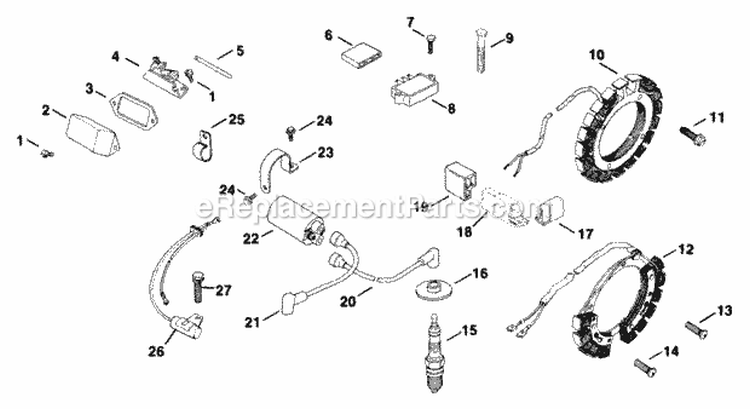 Page M Diagram and Parts List for KT17-24323  Kohler Engine
