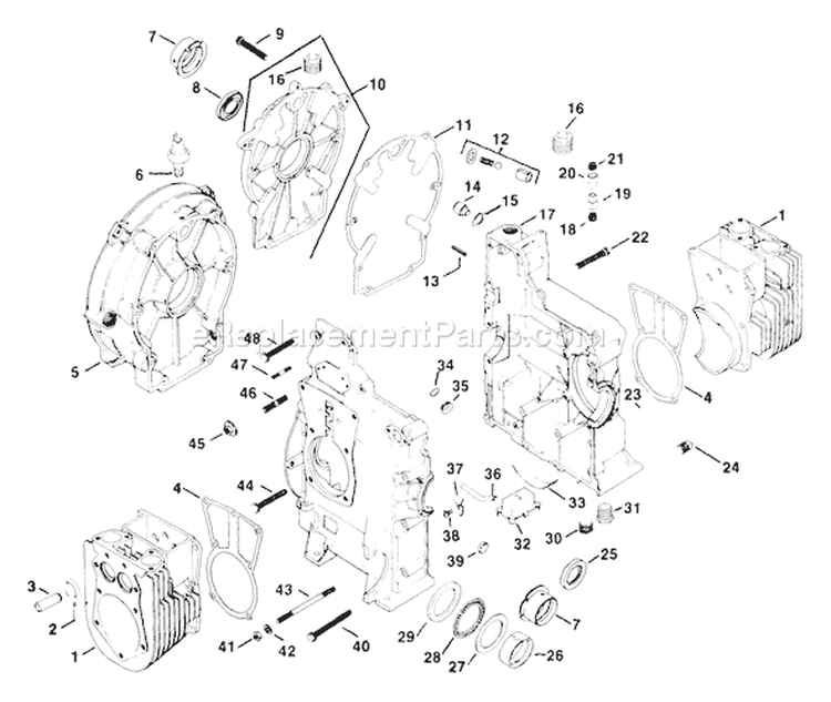 Page F Diagram and Parts List for KT17 II-24320 Kohler Engine