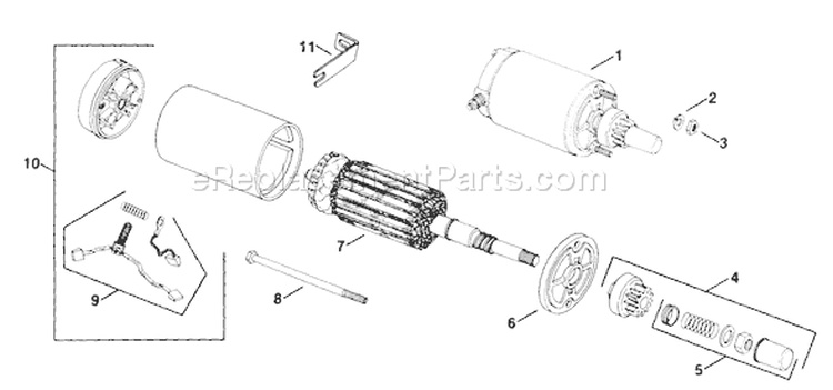 Page J Diagram and Parts List for KT17-24111  Kohler Engine