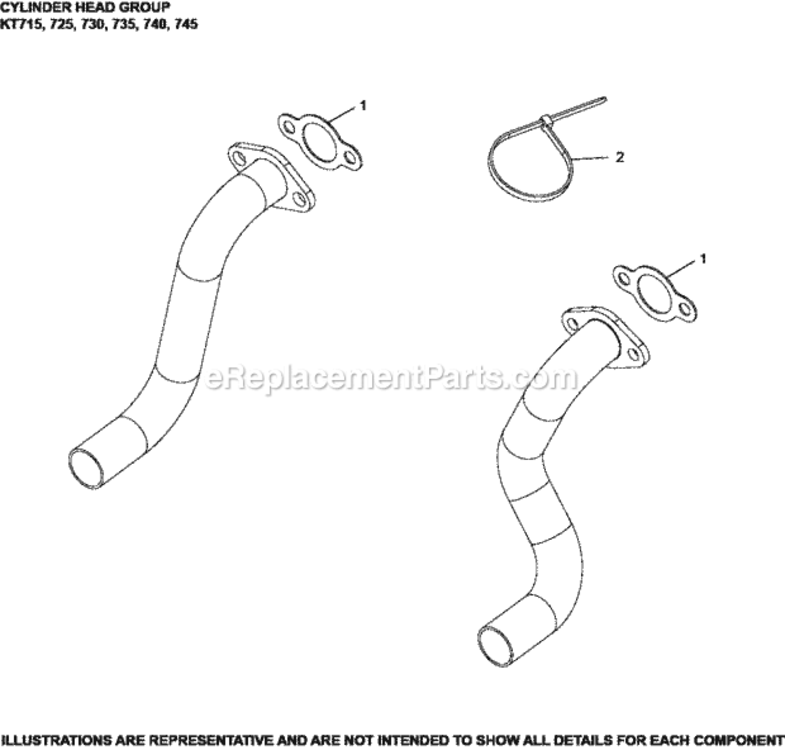 Exhaust_Group_11-32-2_Kt Diagram and Parts List for KT715-3024  Kohler Engine