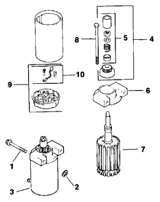 Starting System Diagram and Parts List for CV14S-PS1452  Kohler Engine