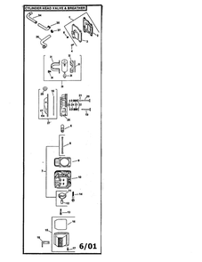 Cylinder Head Valve And Breather Diagram and Parts List for CV22S-75534  Kohler Engine