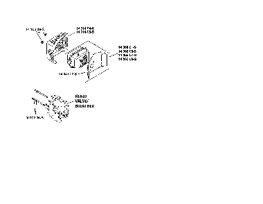 Exhaust Diagram and Parts List for XT173-3225-EA  Kohler Engine