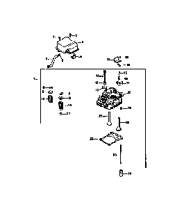 Cylinder assembly Diagram and Parts List for CH13T-22521  Kohler Engine
