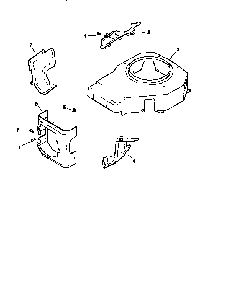 Blower housing and baffles Diagram and Parts List for CV15S-41519  Kohler Engine